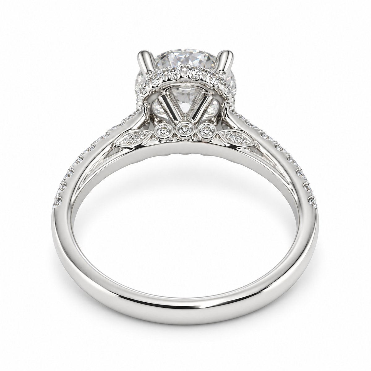 2.00ct Round Lab-Grown Diamond Engagement Ring in 18K Gold | E Color, VS1