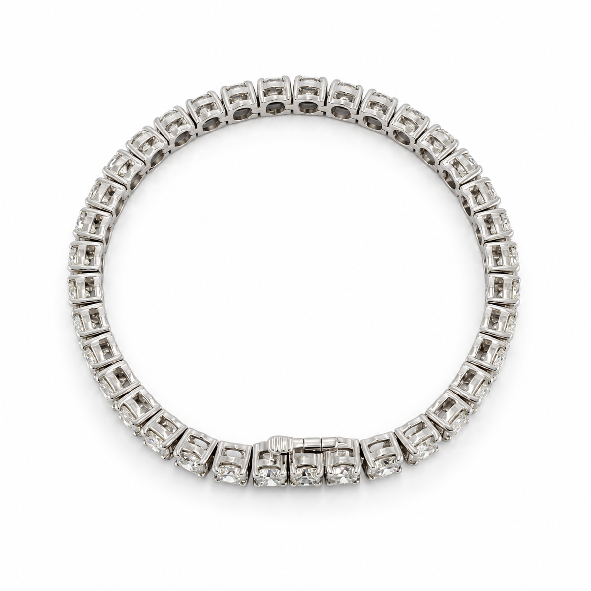 11.25 Carat Lab-Grown Round Diamond Tennis Bracelet in 14K Gold | E Color, VS1 Clarity