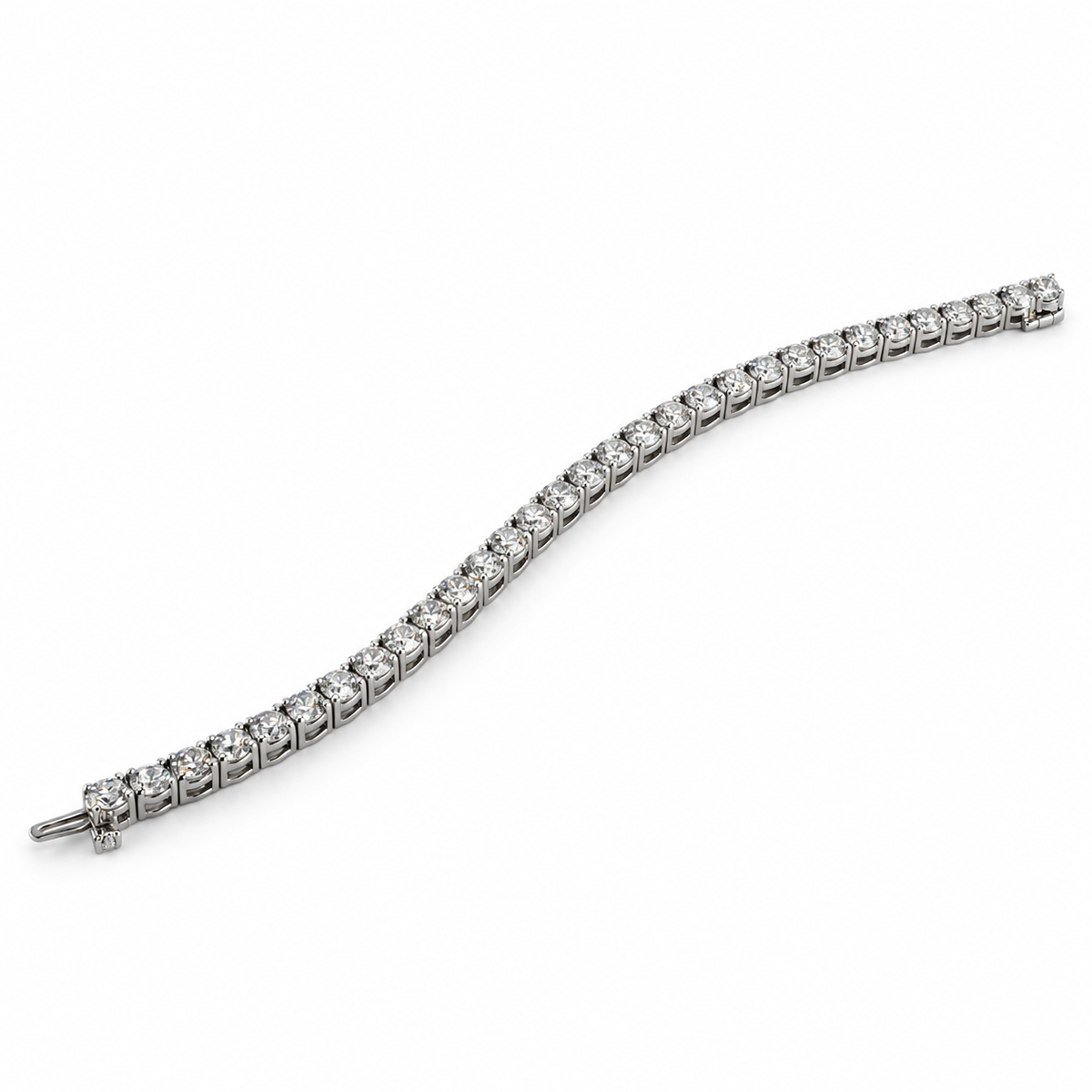 11.25 Carat Lab-Grown Round Diamond Tennis Bracelet in 14K Gold | E Color, VS1 Clarity