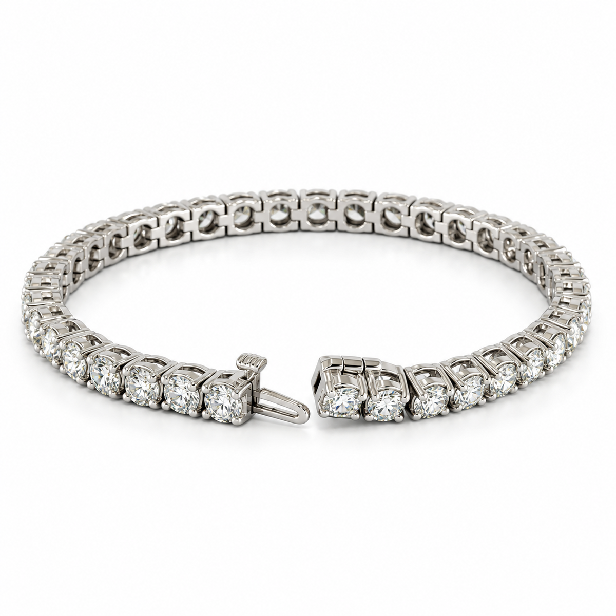 11.25 Carat Lab-Grown Round Diamond Tennis Bracelet in 14K Gold | E Color, VS1 Clarity