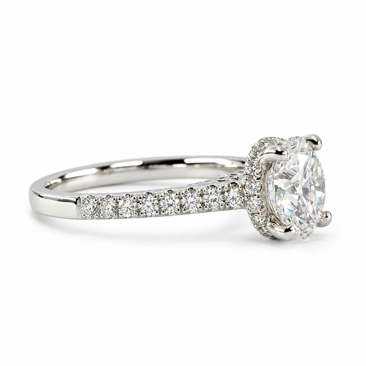 2.00ct Round Lab-Grown Diamond Engagement Ring in 18K Gold | E Color, VS1