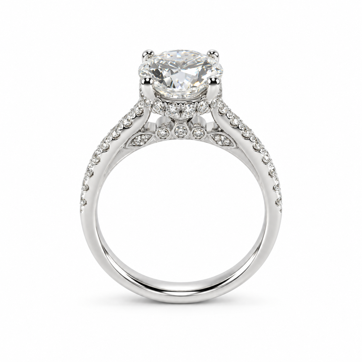 2.00ct Round Lab-Grown Diamond Engagement Ring in 18K Gold | E Color, VS1