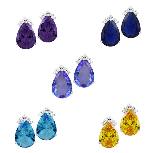 Stunning 1.5 Carat Pear Shaped Topaz Stud Earrings promotion 3 for $100 normal price $60.00 value each